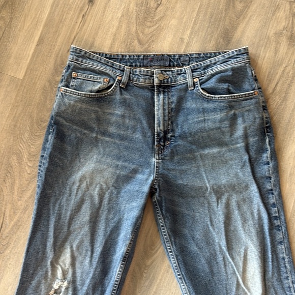 Bluenotes cropped denim straight leg blue jeans size 31 / 12 - Picture 4 of 13